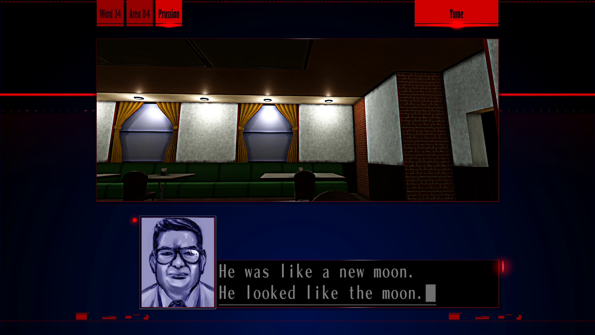 Screenshot from "YUME." Enzawa saying, "He was like a new moon. He looked like the moon."